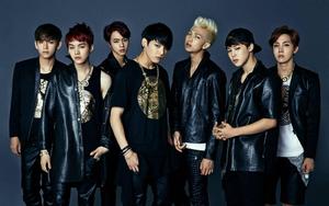 BTS Group Photo In Black bts group photo wallpaper