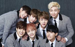 BTS Group Photo In Gray Suits bts group photo wallpaper