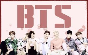 BTS Group Photo In Pink bts group photo wallpaper
