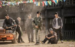 BTS Group Photo Rugged Look bts group photo wallpaper