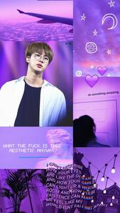BTS Jin Pastel Purple Aesthetic pastel purple wallpaper