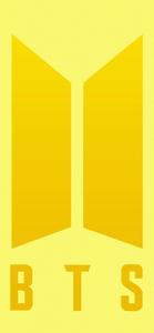 BTS Logo In Yellow bts logo wallpaper
