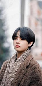 BTS V Brown Winter Outfit bts v wallpaper