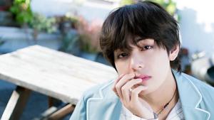 BTS V Light Blue Coat bts v wallpaper