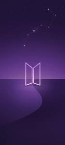 BTS Violet Logo bts logo wallpaper
