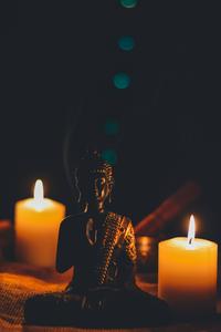 Buddha And Lighted Candles buddha wallpaper
