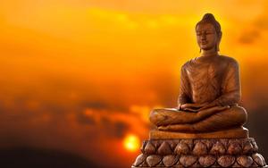buddha statue in the sunset buddha wallpaper