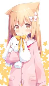 Bunny And Cute Anime Girl iPhone cute anime girl iphone wallpaper