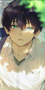 Calm Sad boy Cartoon Hotaro Oreki Under Shade sad boy cartoon wallpaper