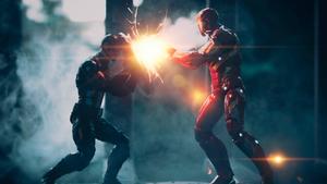 Captain America and Iron Man in Epic Showdown captain america wallpaper