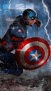 Captain America Bravely Stands His Ground captain america wallpaper