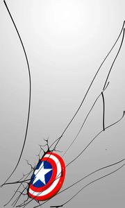 Captain America Shield Cracked Screen cracked screen wallpaper