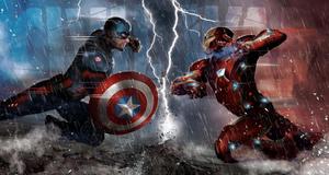 Captain America Versus Iron Man Digital Artwork Background captain america wallpaper