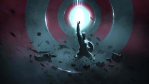 Captain America Wielding Mjölnir Silhouette Background captain america wallpaper