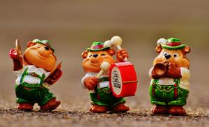 A Charming Troop of Cute Bear Musician Figurines cute wallpaper