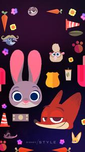 Enchanting Zootopia Theme Animal Collage on Smartphone Screen phone wallpaper