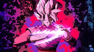 Intense Goku Black Powering Up in Battle goku black wallpaper