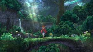 Majestic Studio Ghibli-Inspired Fantasy Landscape studio ghibli wallpaper