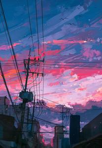 Sophisticated Pink Sunset Aesthetics on iPhone iphone aesthetic wallpaper