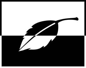 Striking Contrast - Black and White Leaf Graphic Pfp black and white pfp wallpaper