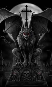 The Dark Devil in Mystical Ambiance dark devil wallpaper