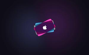  Caption: Vibrant Neon Apple Emblem  Wallpaper