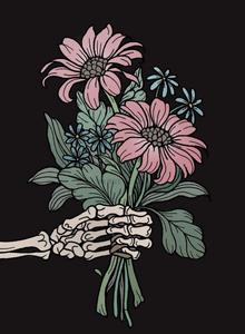 Captivating Aesthetic Drawing of a Skeleton aesthetic drawings wallpaper