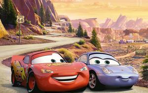 Cars Lightning McQueen And Rainie Wallpaper