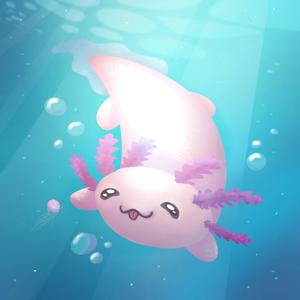 Cartoon Axolotl Underwater axolotl wallpaper