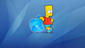 Cartoon Bart Simpson Apple Background bart simpson wallpaper