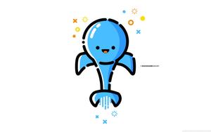 Cartoon Blue Dolphin cartoon wallpaper
