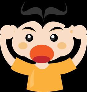 Cartoon Clown Screaming Expression Wallpaper