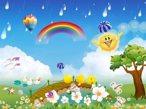 Cartoon Colorful Nature cartoon wallpaper