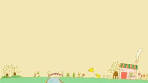 Cartoon Doodle River Bridge cartoon wallpaper