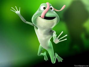 Cartoon Frog Jumping Cute Laptop cute laptop wallpaper