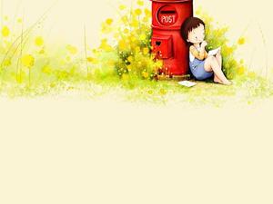 Cartoon Girl Mailbox cartoon wallpaper