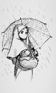 Cartoon Hijab Sketch Girl hijab cartoon wallpaper