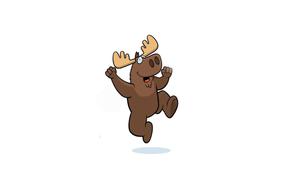 Cartoon Jumping Moose cartoon wallpaper