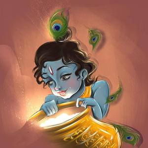 Cartoon Krishna Butter Thief cartoon krishna wallpaper