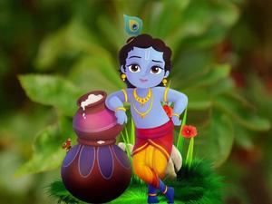Cartoon Krishna Nature Background cartoon krishna wallpaper