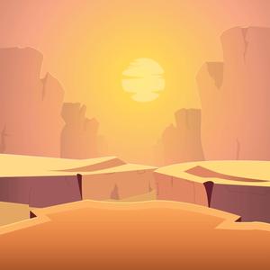Cartoon Yellow Orange Sunrise cartoon wallpaper