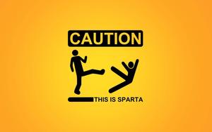 Caution Sparta Funny Meme funny meme wallpaper