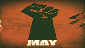 Celebrate Labor Day and May with this Fist Symbol may wallpaper