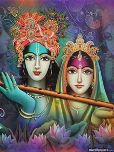 Celebrate love with Radha Krishna Wallpaper