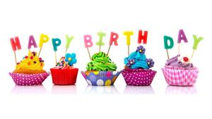 Celebrate with Deliciously Decorated Cupcakes happy birthday wallpaper