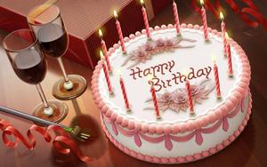 Celebrate with this colorful Happy Birthday cake! happy birthday wallpaper