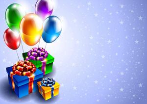 Celebrate Your Special Day with Balloons and Presents! happy birthday wallpaper