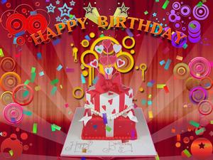 Celebrate your special day with this vibrant Happy Birthday digital art! happy birthday wallpaper