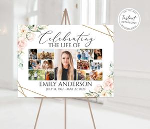 celebrating the life of emily anderson easel sign aesthetic collage wallpaper