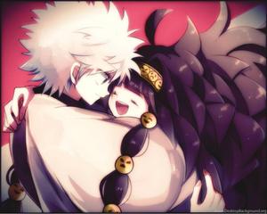 Celebration of brotherly love between Killua and Alluka killua wallpaper